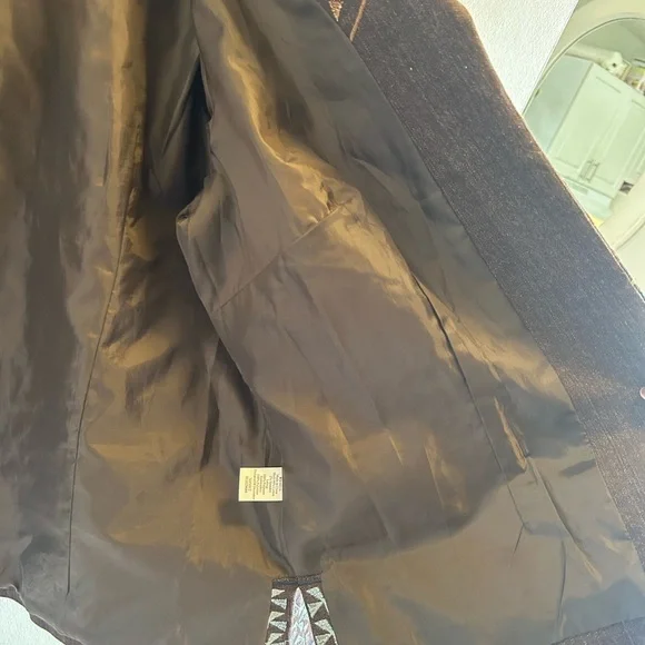 Coldwater Creek Brown Embroidered Southwestern Open-Front Jacket | Women’s - Picture 5 of 10